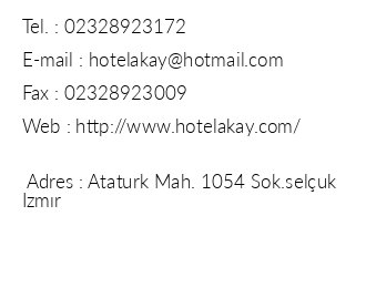 Akay Hotel iletiim bilgileri